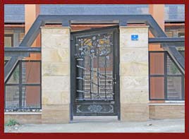 Decorative metal door